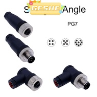 GESH10E M12 Sensor Connector, Male Female Socket Sensor Plug M12 Aviation Plug, PG7 Angle 4 5 8 Pin 