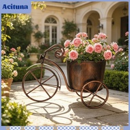 Acituna Rustic Tricycle Planter Metal Tricycle Plant Stand Charming Pedal Cycle Planter Whimsical fo
