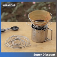 [yolanda2.sg] Stainless Steel Collapsible Pour Over Coffee Dripper Folding Coffee Cone Dripper