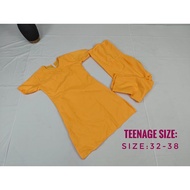 Girl/Teenage  & Adult Women Thaipusam or Devotional  Yellow Suit With Lining (Size 32 -38 & S-5XL) G