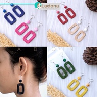 Vintage Bohemian Rattan Earrings Accessories Wanita