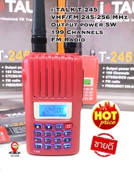 วิทยุสื่อสาร i-TALE รุ่น T-245 (ถูกกฎหมาย) CB245MHz 199CH. 5W. FM Radio ระยะรับส่ง 2-5 กิโลเมตร ใช้งานง่าย รับประกัน 1 ปี!