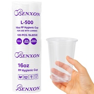 【1 Carton】(2000pcs) Benxon PP L500 PP Cup licin- 16oz  PP Smooth Face Hygienic Cup -PP Plastic Cup (