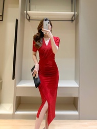 Đầm Ôm Body Thun Kim Tuyến Cao Cấp - Glady G83 - Đầm Ôm Body Cổ V xinh Xắn Phong Cách Năng Động Trẻ 