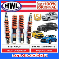 HWL ST-1 PERODUA MYVI G1/G2/G3 2018+ ADJUSTABLE SUSPENSION COILOVER KIT