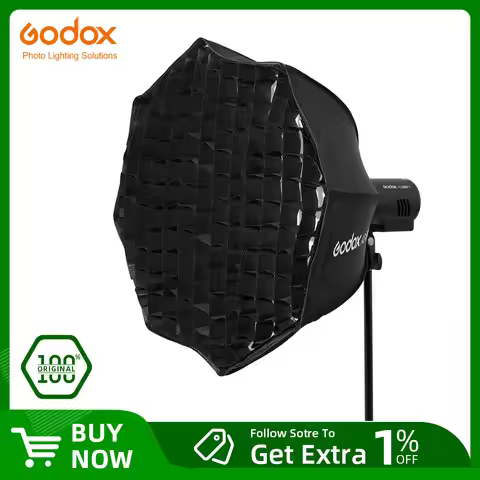 Godox AD-S60S 60cm Silver Deep Parabolic Softbox with Honeycomb Grid Godox Mount Softbox for AD300PR