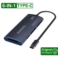 6 in 1 USB2.0/TYPE-C Multifunctional Reader SD/TF/XD/CF/M2 Memory Card Adapter For Cameras Computers