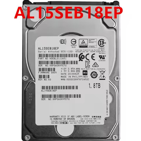 New Original HDD For Toshiba 1.8TB SAS 2.5" 10000RPM 128MB For Internal HDD For Server HDD For AL15S