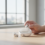 Monster AC600 Bone Conduction Open-Ear Wireless Sport Earbuds Bluetooth 5.4 Noise-Cancelling Headpho