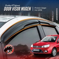 Proton Saga 2016 To 2025 Saga Premium VVT Door Visor Mugen Style 8 cm Width 1.8 mm Thickness Rain Ve