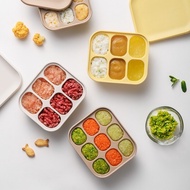 LocknLock LITTLE LUV 2P Set Platinum Silicone Baby Food Cube 9-Cube 6-Cube BPA Free Container Storag