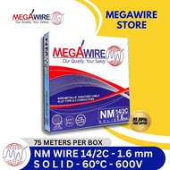 Non-Metallic (NM) 14/2C - 1.6mm/2C, 60 C, 600V - SOLID - BOX (75 Meters) WHITE