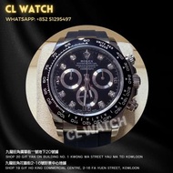 ROLEX DAYTONA 宇宙計型迪通拿116519LN 白金黑面石字膠帶 2022年（二手）