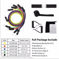 11pcs/set Power Resistance Bands home gym extreme