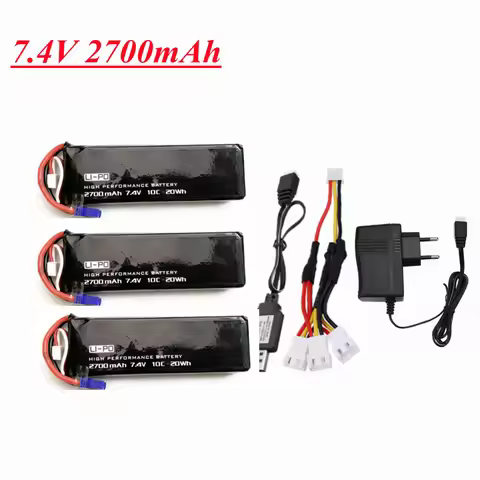 Original H501S Battery 7.4V 2700mAh 10C For H501S H501C X4 RC Quadcopter Parts 2s 7.4v lipo battery 