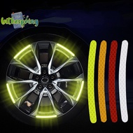 [lnthespringS] 10/20/40/80Pcs Colorful Reflective Strips Car Motorcycle Wheel Hub Stickers Car Styli