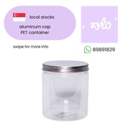 🇸🇬 10cm x 12cm Sliver Aluminum Cap PET Container Cookie Baked Goods 820ml