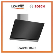 Bosch DWK98PR60B Series 8 Wall-mounted cooker hood 90 cm clear glass black printed