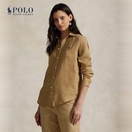 Polo Ralph Lauren เสื้อเชิ้ตผู้หญิง รุ่น WMPOSHTNDO20925 สีน้ำตาล
