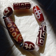 Tibetan Dzi bracelet 21 eye, 5 eyes thunder, 9 eyes and vajrayana
