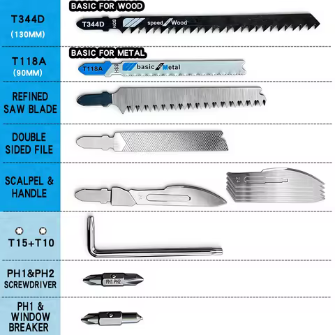 Daicamping DL30 DL25 DL301 DL302 Exchangable Parts Saw Knife Screwdriver Bit Files Multitools Plier