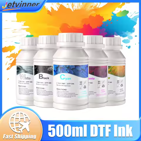 500ML DTF Ink Directly to Film Transfer Ink For XP600 L805 L1800 1390 L800 DX7 DX5 Print head For DT