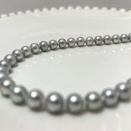 精品 天然海水珍珠 akoya 真多麻 項鏈