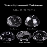 Cup Lid Disposable PET Milk Tea Cup Lid Semicircle Lid 90 Caliber Flat Lid 95 Arch Lid Coffee Lid 98