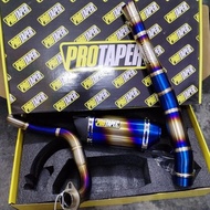 YAMAHA LC135 4S 5S Y15ZR V1 V2 EXHAUST RACING PROTAPER S-1 TITANIUM 32MM 35MM (CUTTING AHM M3)STAINL