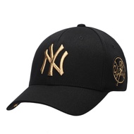 MLBˉ Official NY MZ official peaked cap mens and womens cap 2023 new NY black sports cap casual cap 