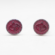 KL Pewter [1065M] Wau Bulan (Red) | Cufflink