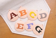 【頭文字系列・壹】英文字母植鞣皮塊 ｛買3送1｝手工皮革裝飾 字母鎖匙扣配件 個人化 皮革DIY