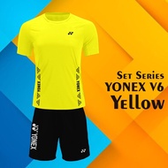 YYY Badminton Shirt Casual Suit V6 YELLOW
