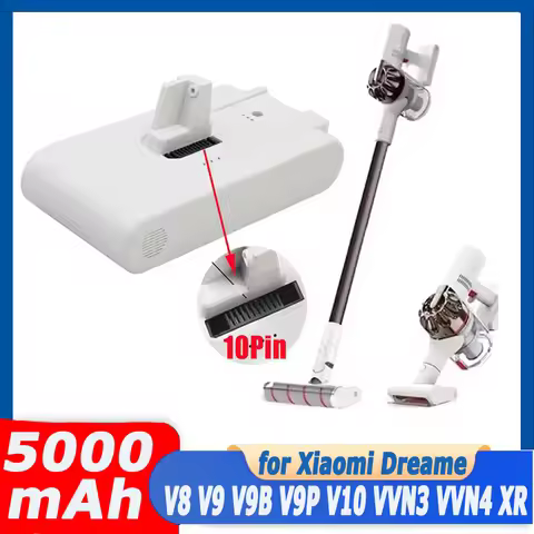 for Dreame V8 V9 V10 V9P V9B Dreame Vacuum Cleaner Battery 25.2V 5000mAh VVN3 VVN4 Cordless Dust Cat