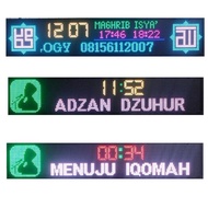 Jam Masjid Digital Jadwal Waktu Sholat Jws Tinggal Pasang P5 - 1 BARIS