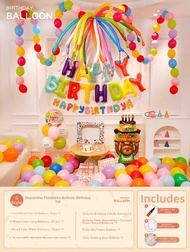 SHIERAI | Dopamine Colorful Fireworks Birthday Balloon Decoration