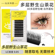 Messy Beauty Eyelash Shop New Style3D Fluffy Special Multi-Layer Grafted Eyelashes LC5D Light Camell