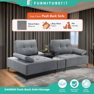 [FREE SHIPPING] FurnitureFit DARREN Push Back EASY CLEAN Sofa Push back Pocket Spring Sofa