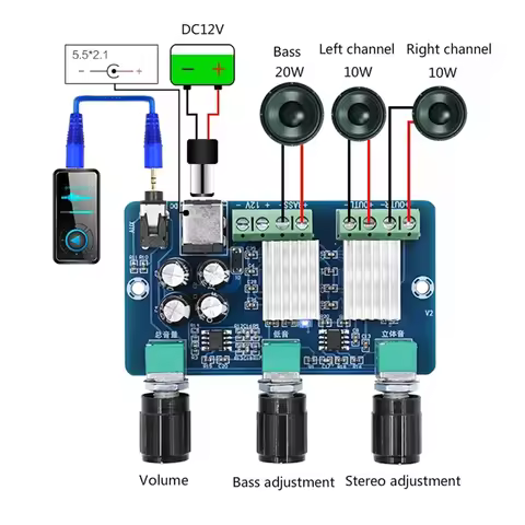 Super Sale 12V for YAMAHA XH-A355 Digital Power Amplifier Board YDA138-E Audio AMP 2.1 Amplificador 