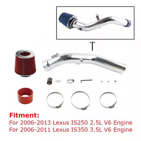 Air Intake System Cold Air Intake Pipe Filter Kit Red Blue For Lexus IS250 2.5L V6 Lexus IS350 3.5L 