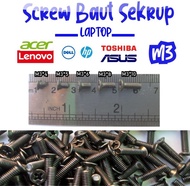 PPC Screw Baut Sekrup Laptop Asus Lenovo Toshiba Acer Dell HP M2 M2.5