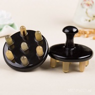 Seven Star Plate Back Meridian Brush AM Head Horn Multifunctional Ebony Factory Direct Sale Horn Mas