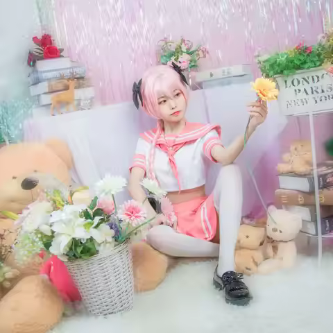 Fate Astolfo Sailor Uniform Cosplay Costume FGO Crossdress Wig Outfit Set Full Set — Halloween Cospl