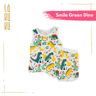 Lakuku - LK Sleeveless Set Setelan Baju Kutung Singlet Celana Anak Cozy is Good
