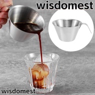 WISDOMEST Espresso Shot Cup, Stainless Steel 304 Espresso Measuring Cup, Accessories 100ml Universal Coffee Measuring Glass
