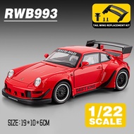 LEO 1:22 Porsche 993 Diecast โมเดล รถอัลลอยด์รถยนต์ของเล่นคอลเลกชันของขวัญสําหรับเด็กชายสาว ของเล่นเ