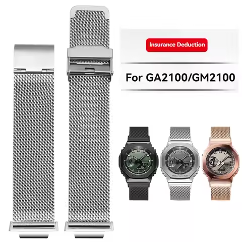 Modified Mesh Watch Strap for Casio G-SHOCK Watch GM-2100 GM2100 GA-2100 GA2100 Stainless Steel Brac