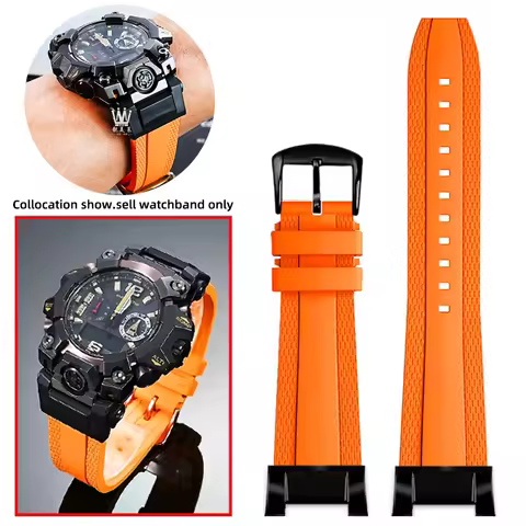 GWG-B1000 FKM Fluorine rubber strap For Casio G-SHOCK Big Mud King 3rd 5713 GWG B1000 Men modified s