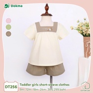 Dokma (8-14.2kg) Girls' Tank Top Set Cotton Fabric USA-DT256 (6-9M 9-12M 12-18M 18-24M 24-36M)