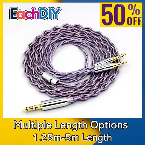 Type2 litz 7N OCC Earphone Headphone Cable For Hifiman HE1000se HE6se Sundara Ananda V2 V3 he400se A